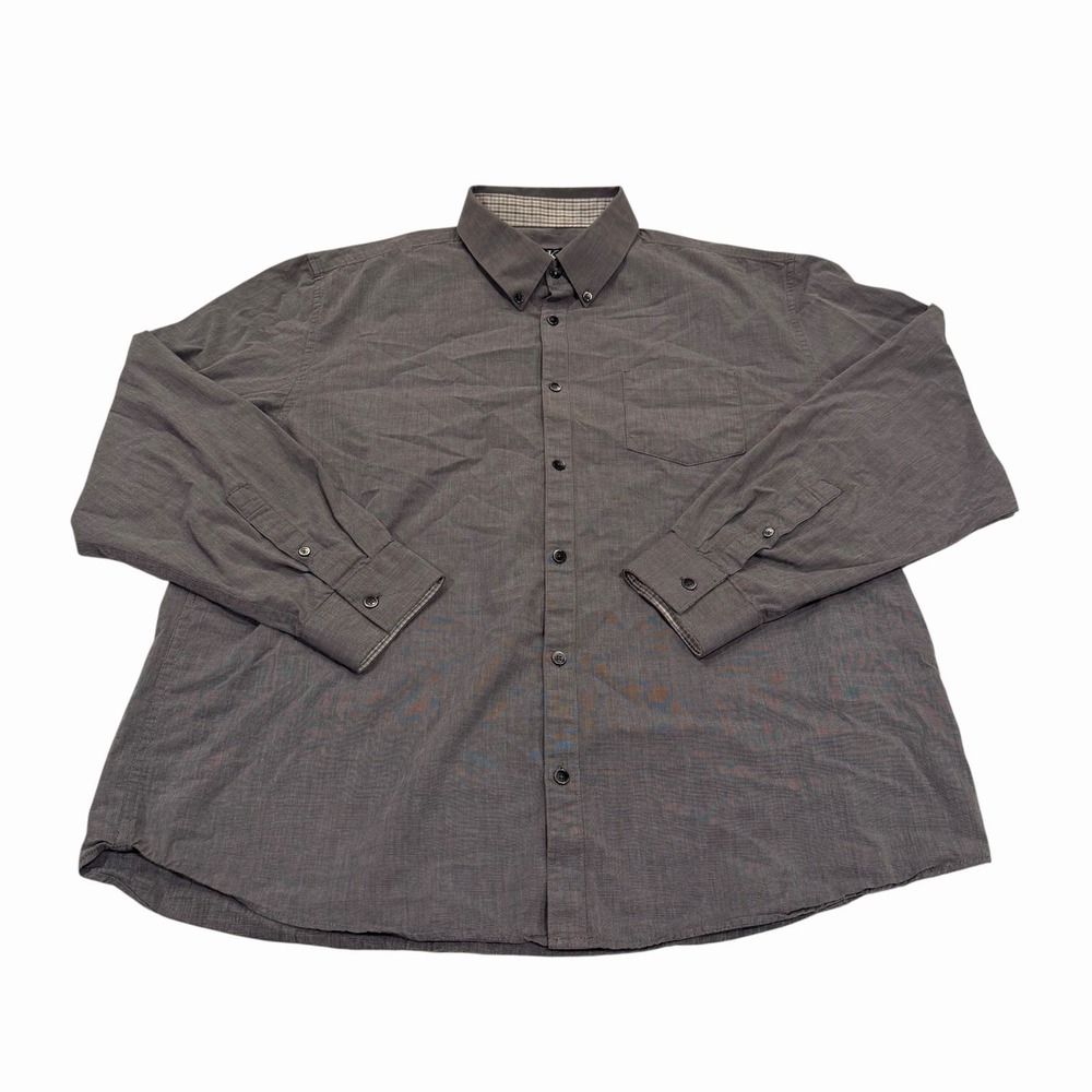 Calvin‎ Klein Shirt Mens XL Extra Large Casual Long Sleeve Button Up Gray